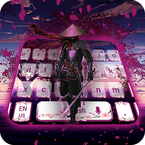 Keyboard Samurai and Sakura icon