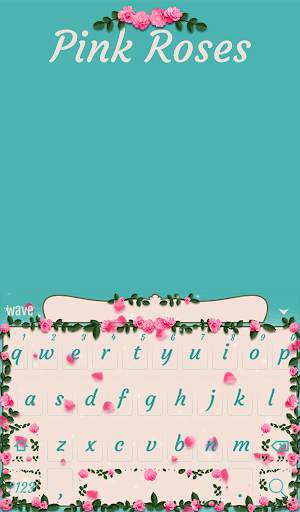 Pink Roses Animated Keyboard   Live Wallpaper screenshot 2
