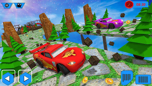 Uphill Racing Legend: Superhero Lightning Car screenshot 1