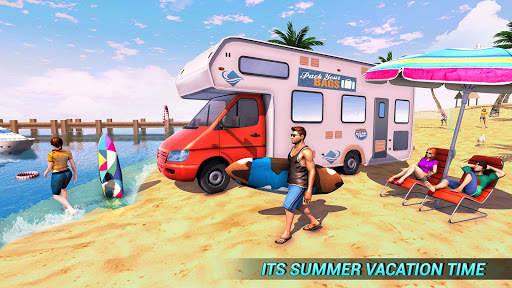 Real Camper Van Driving Simulator - Beach Resort screenshot 2