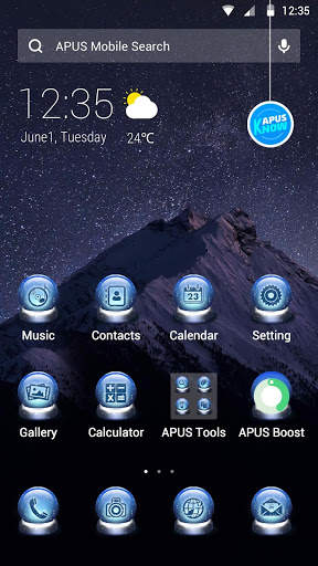 QUIET STAR-APUS Launcher theme screenshot 1
