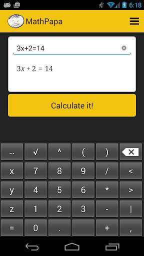 MathPapa - Algebra Calculator screenshot 1