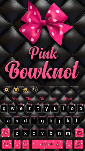 Beautiful Pink Bowknot Keyboard Theme स्क्रीनशॉट 4