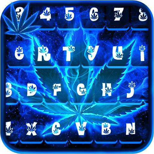 Neon Weed Rasta Keyboard Theme 1.0.3