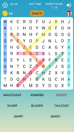 Word Search Game in English screenshot 1