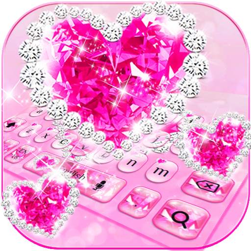 Sparkling Diamond Love Keyboard Theme 10002001