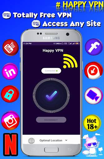 HappyVPN-BestVPN Free Unlimited VPN Secure Unblock screenshot 2
