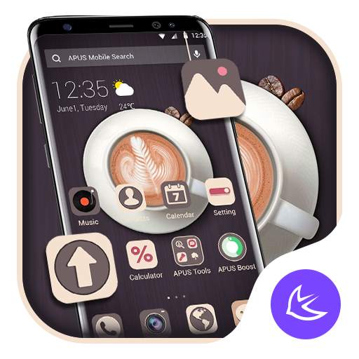 Coffee  time APUS Launcher Theme 63.0.1001