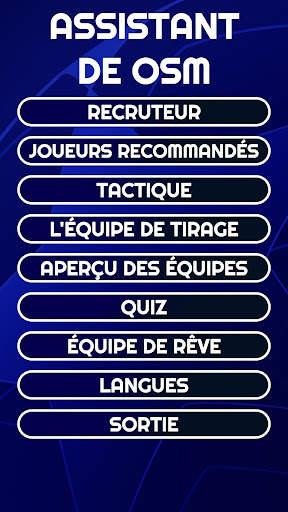 Assistant OSM - Recruteur, Tactiques, Guider screenshot 1
