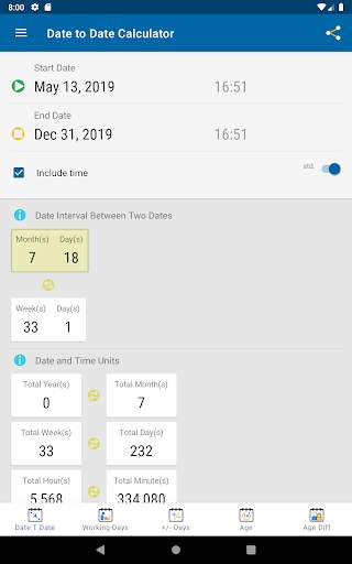 Date Calculator 11 تصوير الشاشة