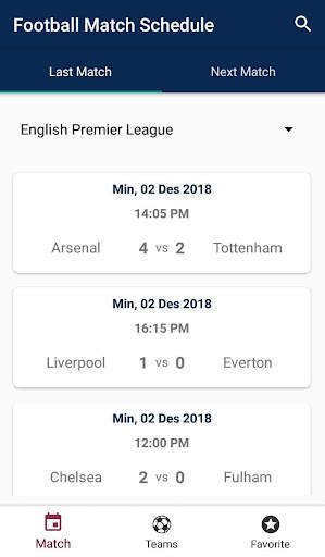 World Soccer Schedule - Footba screenshot 1