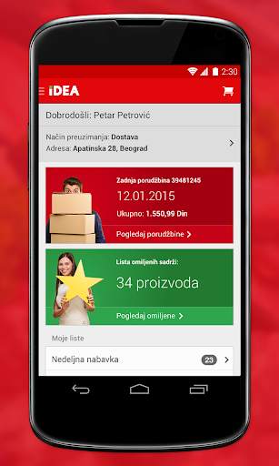 IDEA mobile application screenshot 1