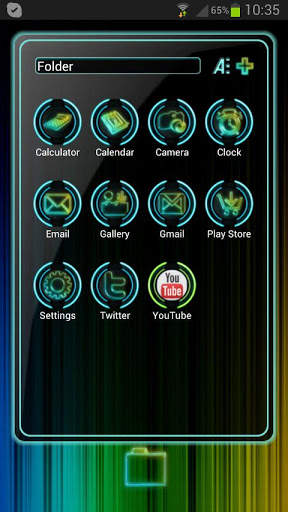 Next Launcher Neon Theme screenshot 2