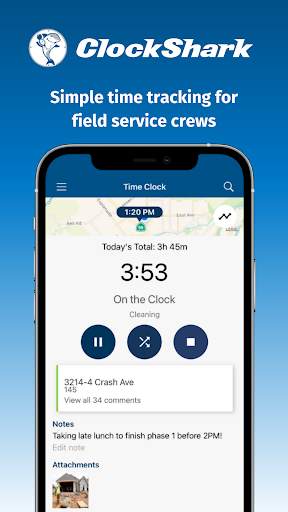 ClockShark - Mobile Time Clock screenshot 1