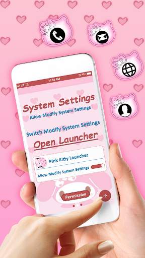 Pink Kitty Launcher screenshot 3