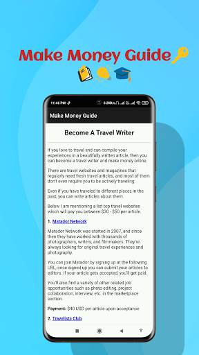 Make Money Guide: Earn Extra Money, Work From Home स्क्रीनशॉट 2