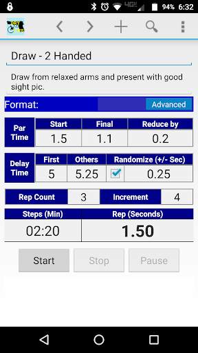 Dry Fire Par Time Tracker screenshot 1