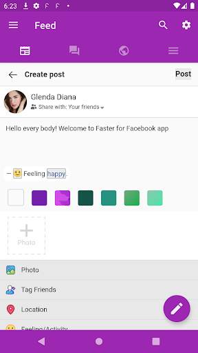 Faster for Facebook App скриншот 5