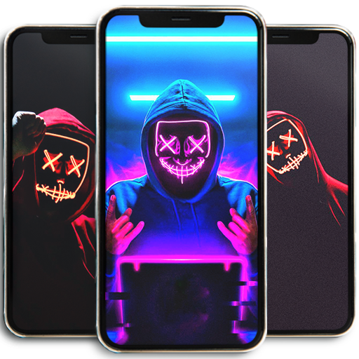Neon Mask Wallpaper HD icon
