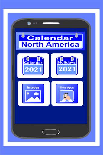 Calendar North America 2021 - Holidays Free скриншот 1