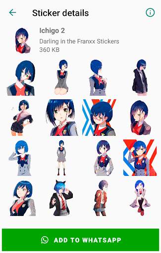 Darling in the Franxx Stickers for WhatsApp screenshot 7