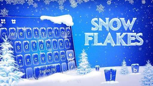 ثيم لوحة المفاتيح Froze Snowflakes Live 1 تصوير الشاشة