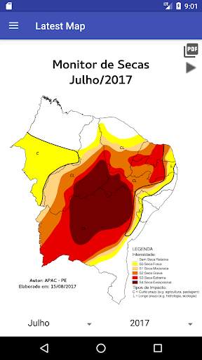 Brazil Drought Monitor screenshot 2