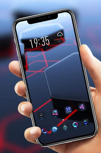 Tech тема шестигранных обоев для POCO F1 скриншот 3