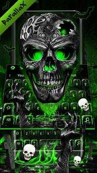 Green Zombie Skull Parallax keyboard screenshot 1