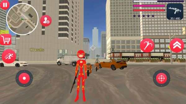 Flash Stickman rope hero - Speed Gangster Hero screenshot 2