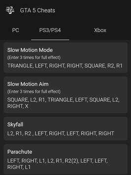 All Cheats fot GTA V FREE screenshot 5