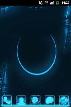 GO Launcher Themes Neon Blue screenshot 1