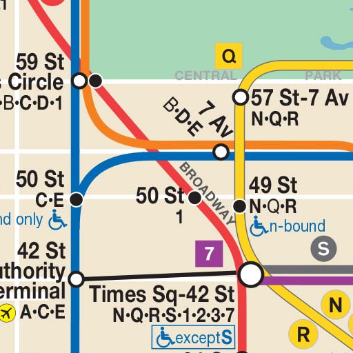 Map of NYC Subway: offline MTA – Ad Free! icon
