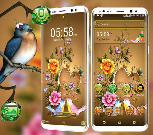 Bird Flower Launcher Theme स्क्रीनशॉट 3