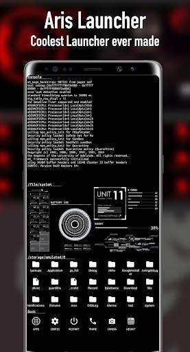Aris Launcher - Iris Hacker Style Theme screenshot 1