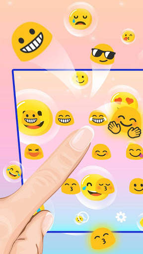 emoji bubble keyboard cute water smiley face screenshot 3