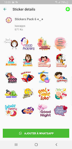 Good Morning and Good Night Stickers for WhatsApp‏ screenshot 5
