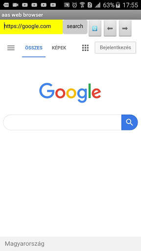 Aas web browser screenshot 1
