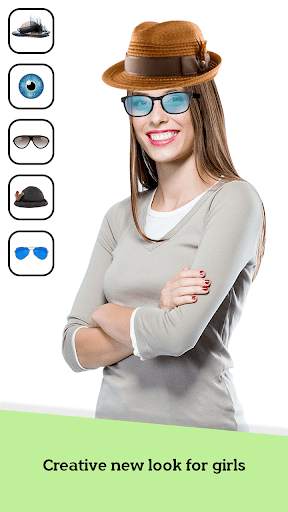 Girl Face Photo Editor - Cap, Eye, Glass 4 تصوير الشاشة