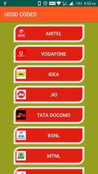 All Network USSD Codes- Airtel, Jio, Vodafone etc. screenshot 1