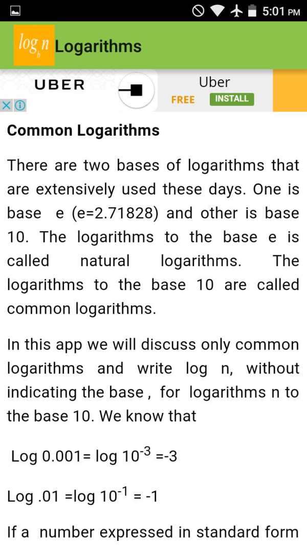 Logarithms screenshot 4