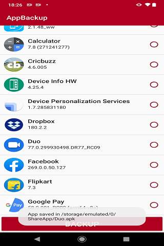 Apk Backup - Free apk backup application screenshot 3