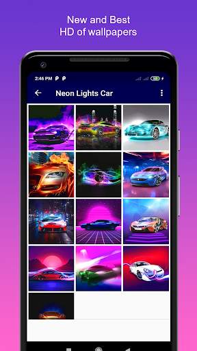 Neon Lights Car Wallpaper HD screenshot 3