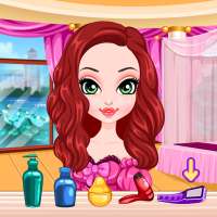 Girls games - hair salon logo