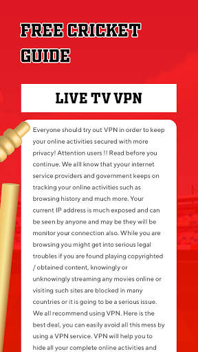 GHD Free Live Cricket - Cricket TV Streaming Guide screenshot 3