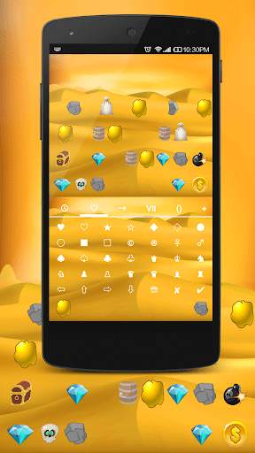 Emoji Keyboard - Gold Mine स्क्रीनशॉट 6