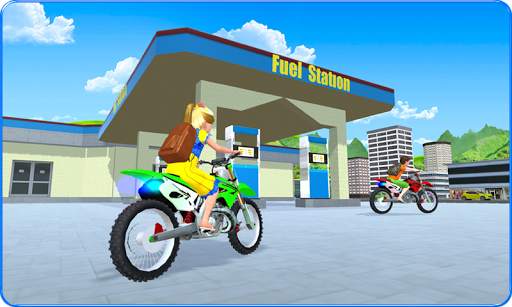 Kids School Highway Traffic Bike Racing screenshot 2