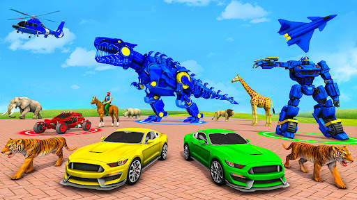 Dino Robot Transform Car Games screenshot 8