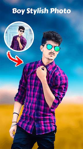 Boy Stylish Photo Maker : Glass, Hair & Stickers screenshot 1