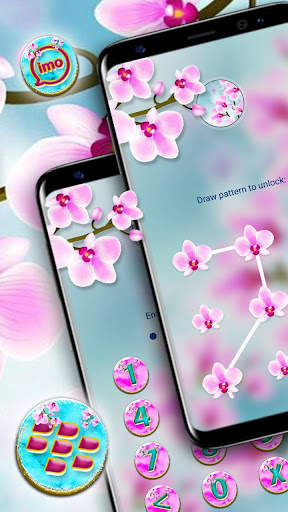 Pink Orchid Flower Theme screenshot 1